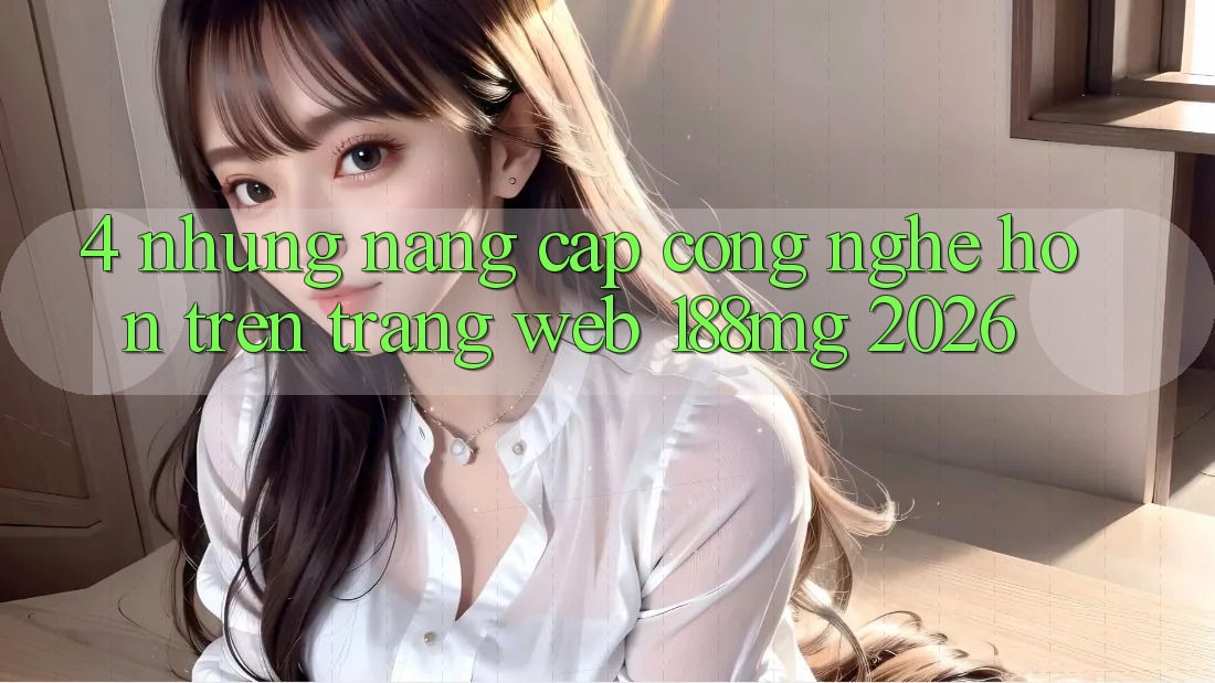 4. Những nâng cấp công nghệ hơn trên Trang web 188mg 2026 4. Những nâng cấp công nghệ hơn trên Trang web 188mg 2026