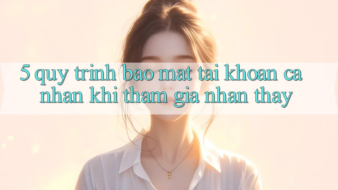 5. Quy trình bảo mật tài khoản cá nhân khi tham gia nhận thấy
