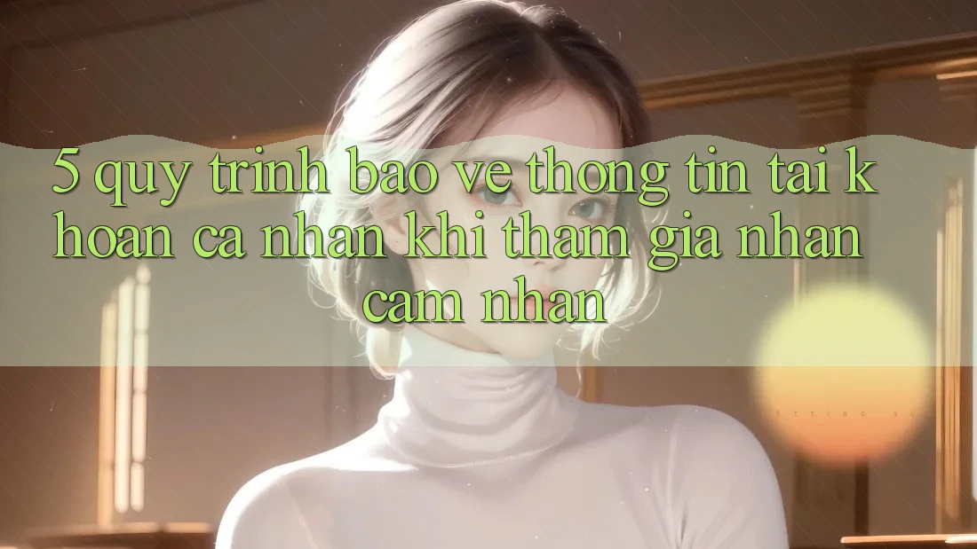 5. Quy trình bảo vệ thông tin tài khoản cá nhân khi tham gia nhận cảm nhận