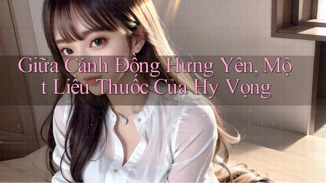 Giữa Cánh Đồng Hưng Yên, Một Liều Thuốc Của Hy Vọng Giữa Cánh Đồng Hưng Yên, Một Liều Thuốc Của Hy Vọng