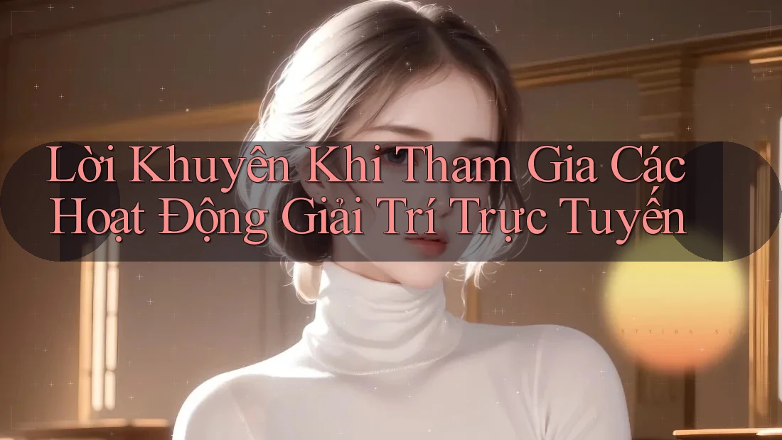 Lời Khuyên Khi Tham Gia Các Hoạt Động Giải Trí Trực Tuyến