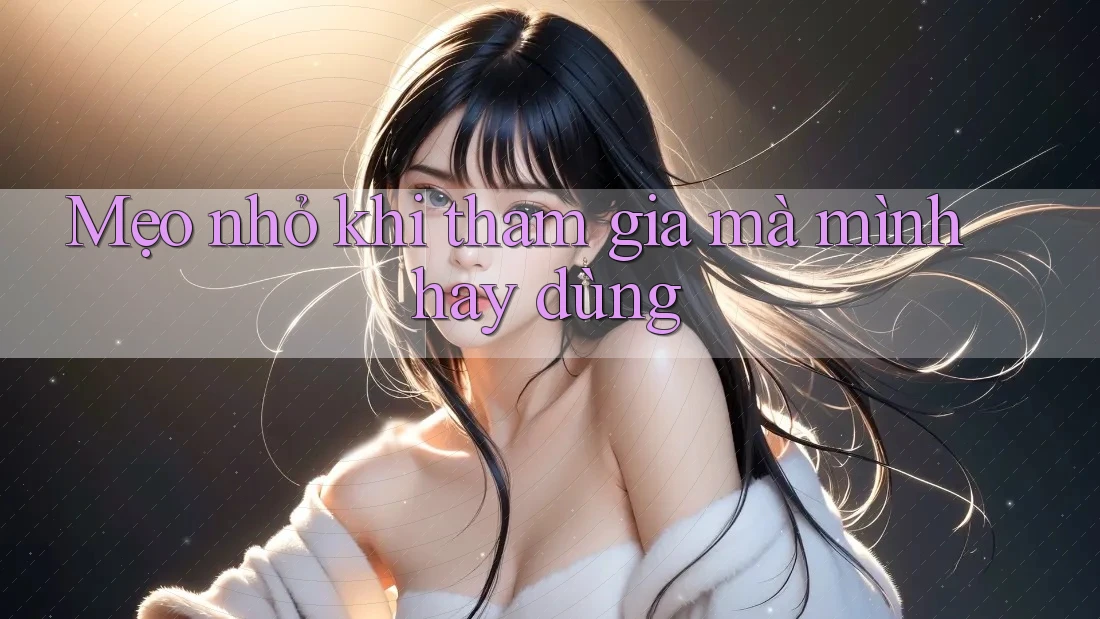 Mẹo nhỏ khi tham gia mà mình hay dùng Mẹo nhỏ khi tham gia mà mình hay dùng